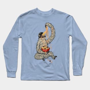 Sloth Eating Spaghetti Long Sleeve T-Shirt